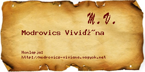 Modrovics Viviána névjegykártya